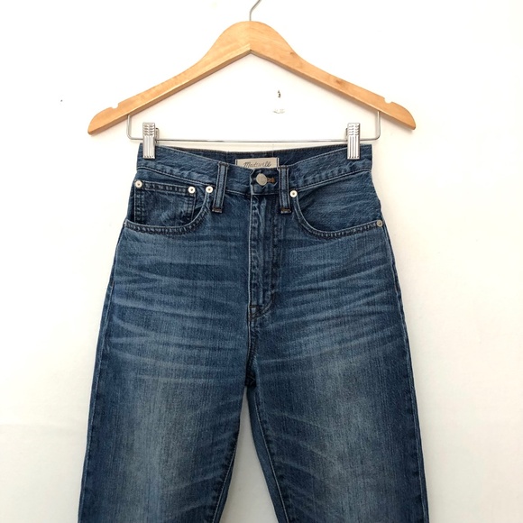 Madewell Women's Straight Leg Jeans - Dark Blue - Picture 2 of 4